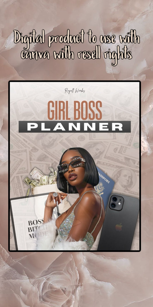 Girl Boss Planner (Editable + Resell Rights)